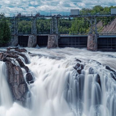 water in hydropower plant