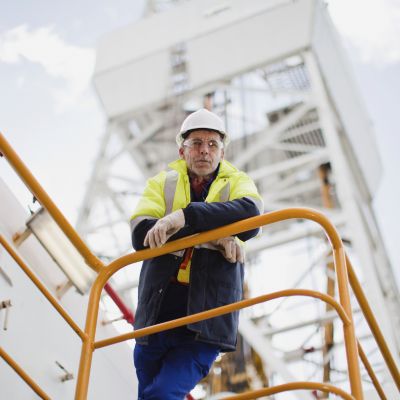 worker on oil rig